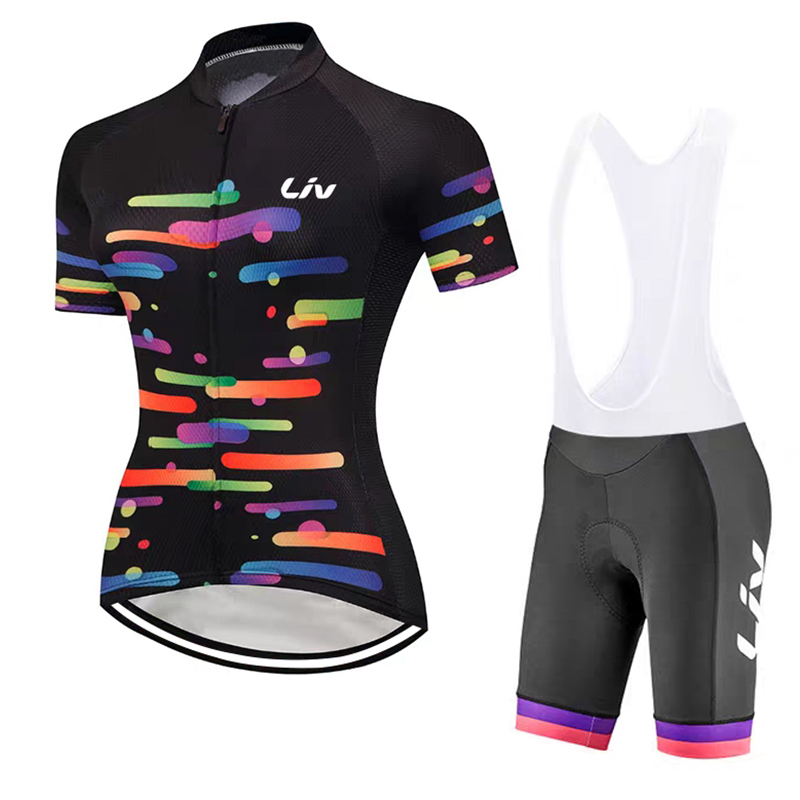 Cycling Gear Girls - LIV damesfietsshirtset voor zomerse wielrenwedstrijden, fietsbroek