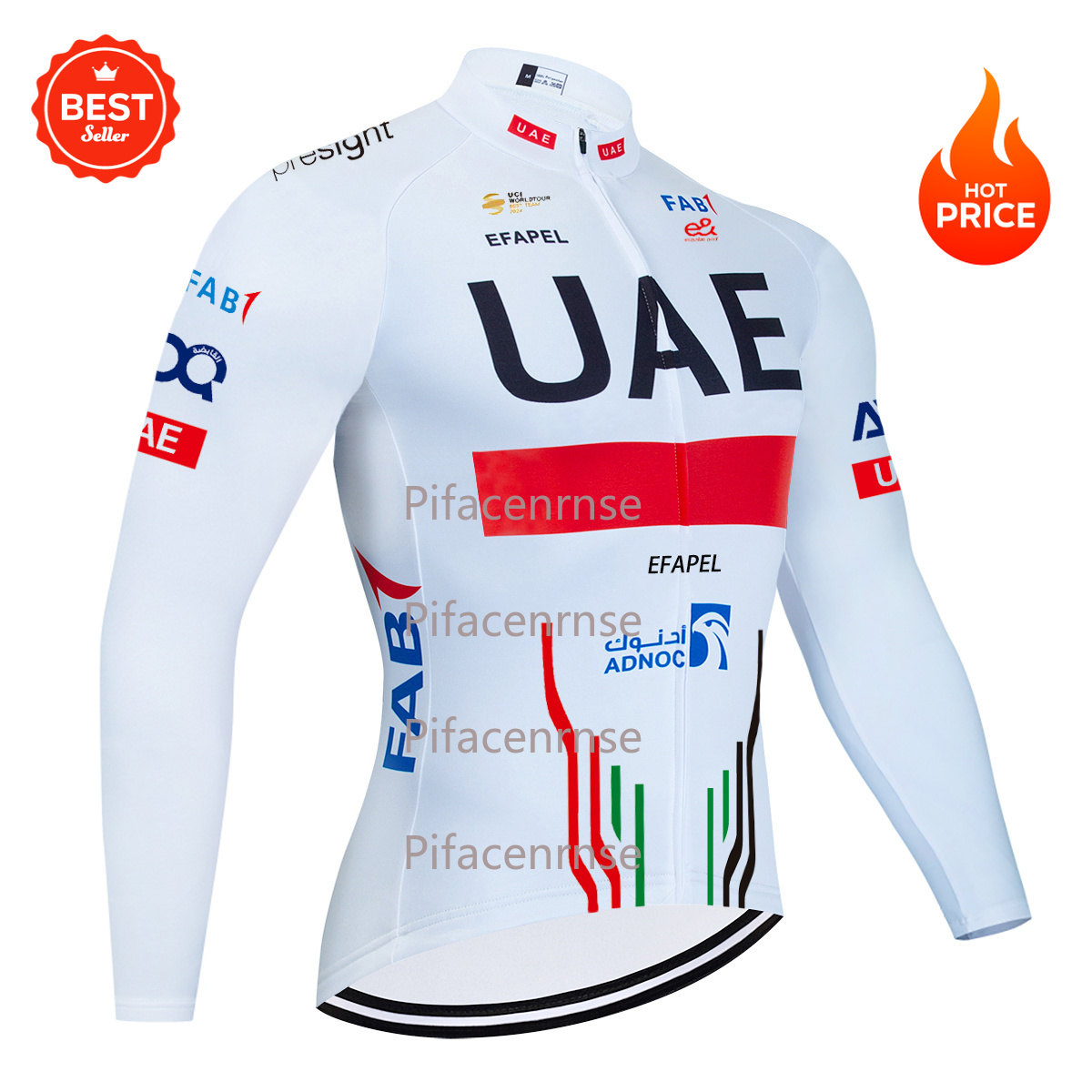 Cycling Gear Uae - Witte UAE winterfietsjacks heren dames mode