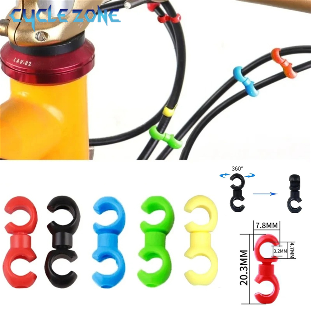 Cycling Gear Guide - 10 STKS Draaibare S-Stijl Fietskabel Clips