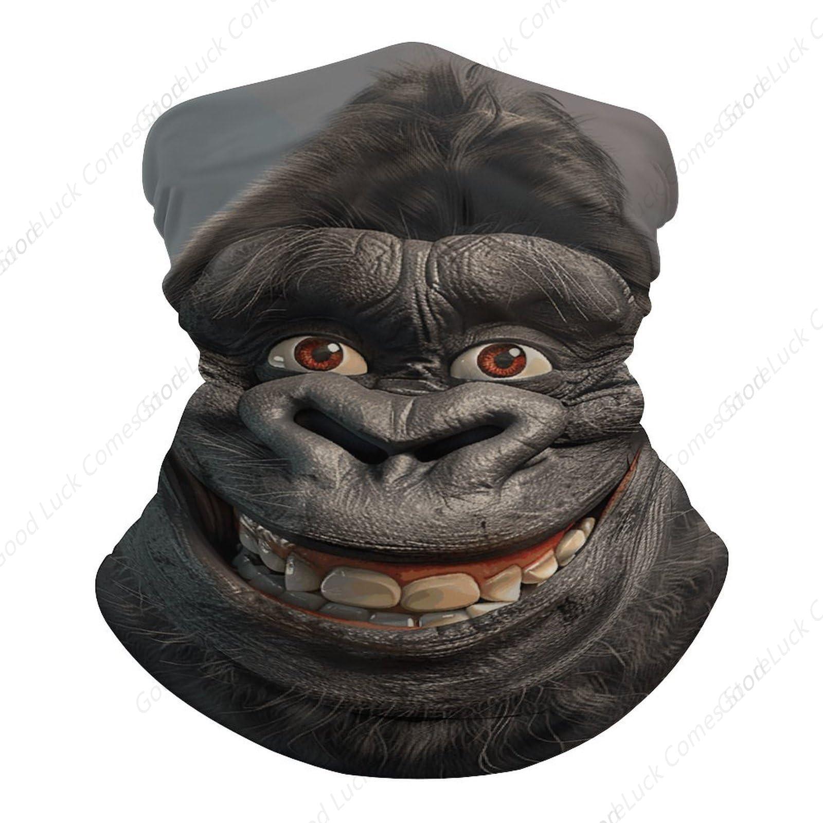 Cycling Face Mask - Lachende Gorilla Foto Bandana Zomer Gezichtsmasker