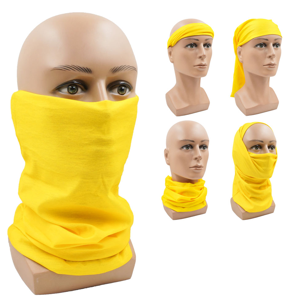 Cycling Face Mask - Gele multifunctionele fietsen nekbeschermer Sunblock ademende