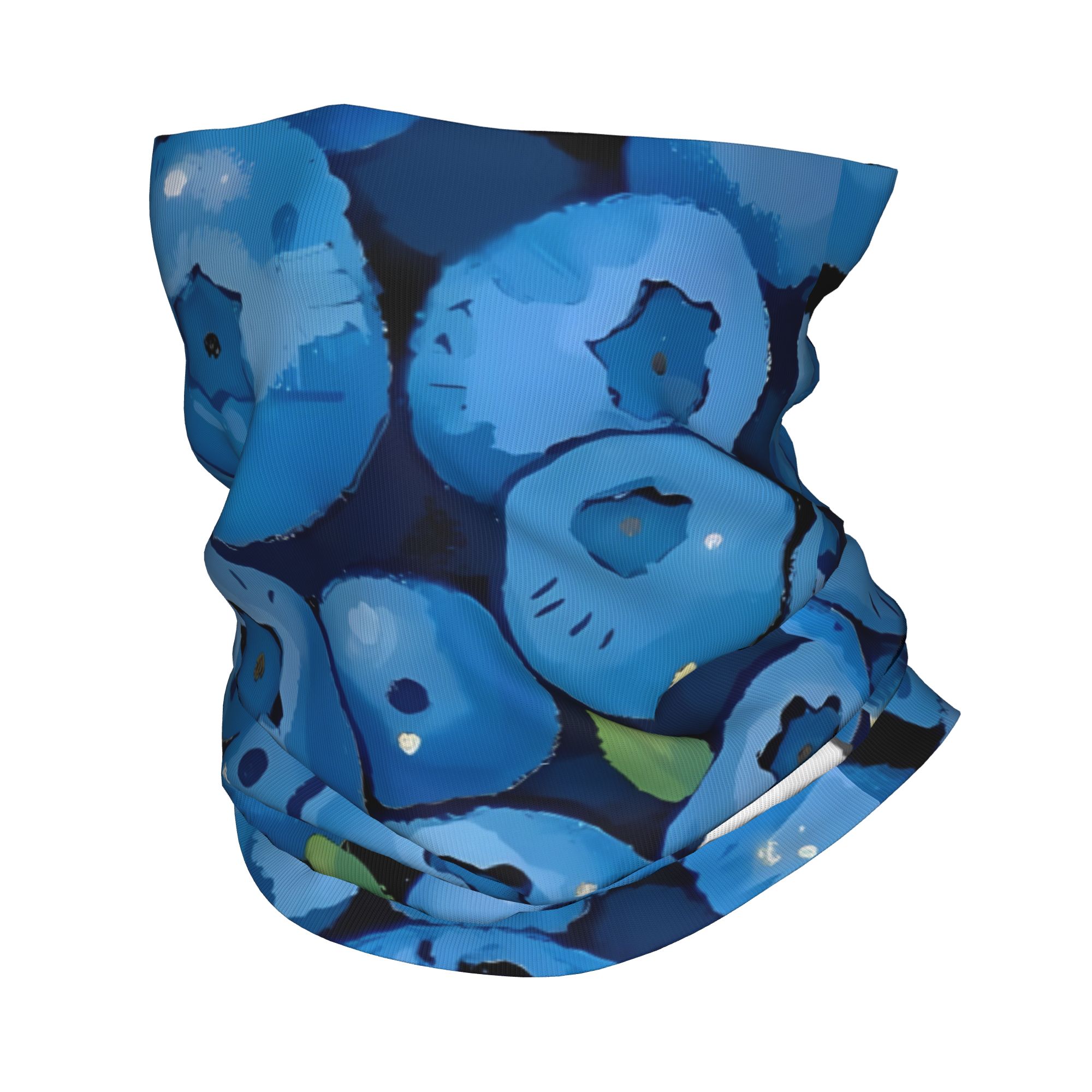 Cycling Face Mask - Fruitprint bosbes met wit konijn Balaclava
