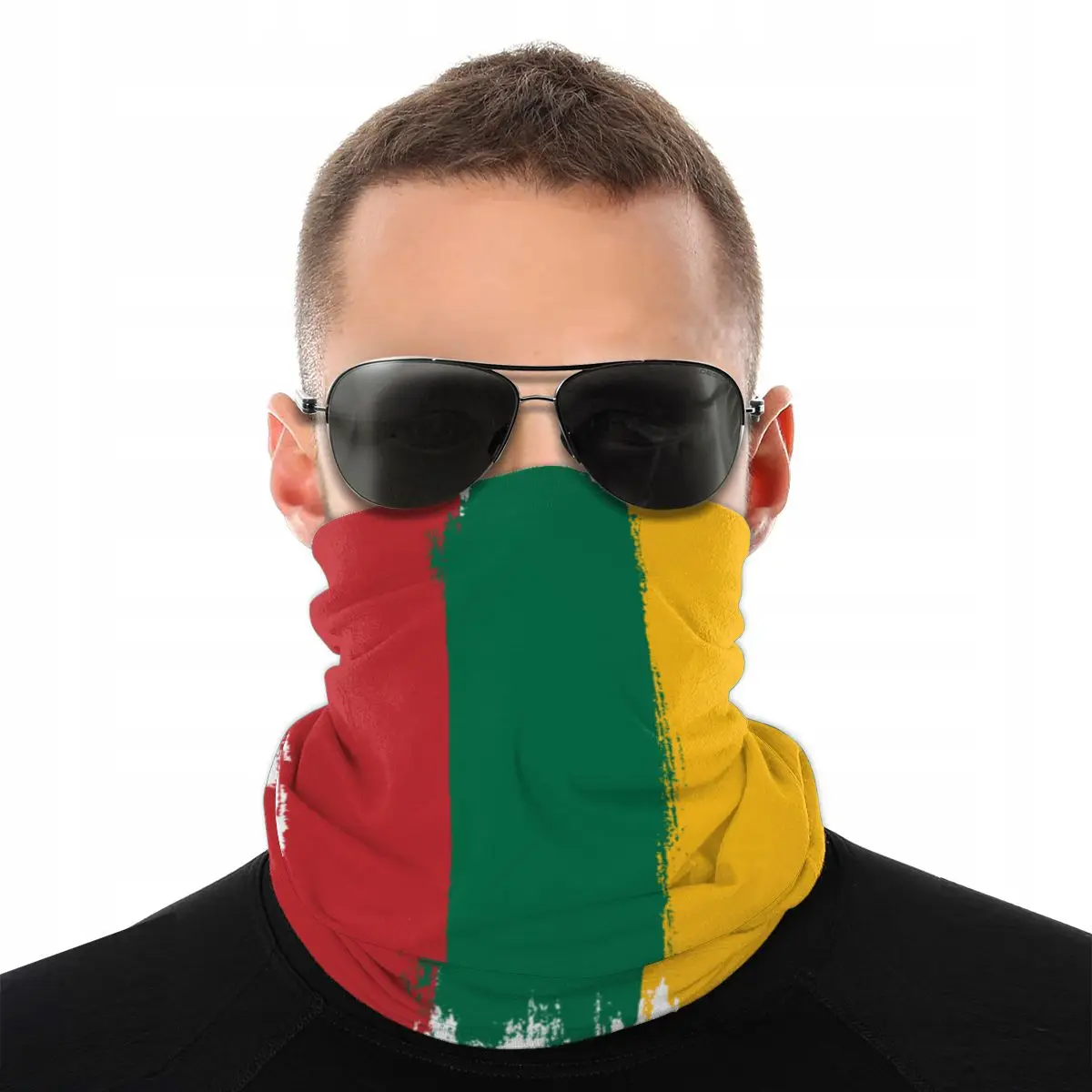 Cycling Face Mask - Nieuwe Litouwse vlag sjaals nek gezichtsmasker