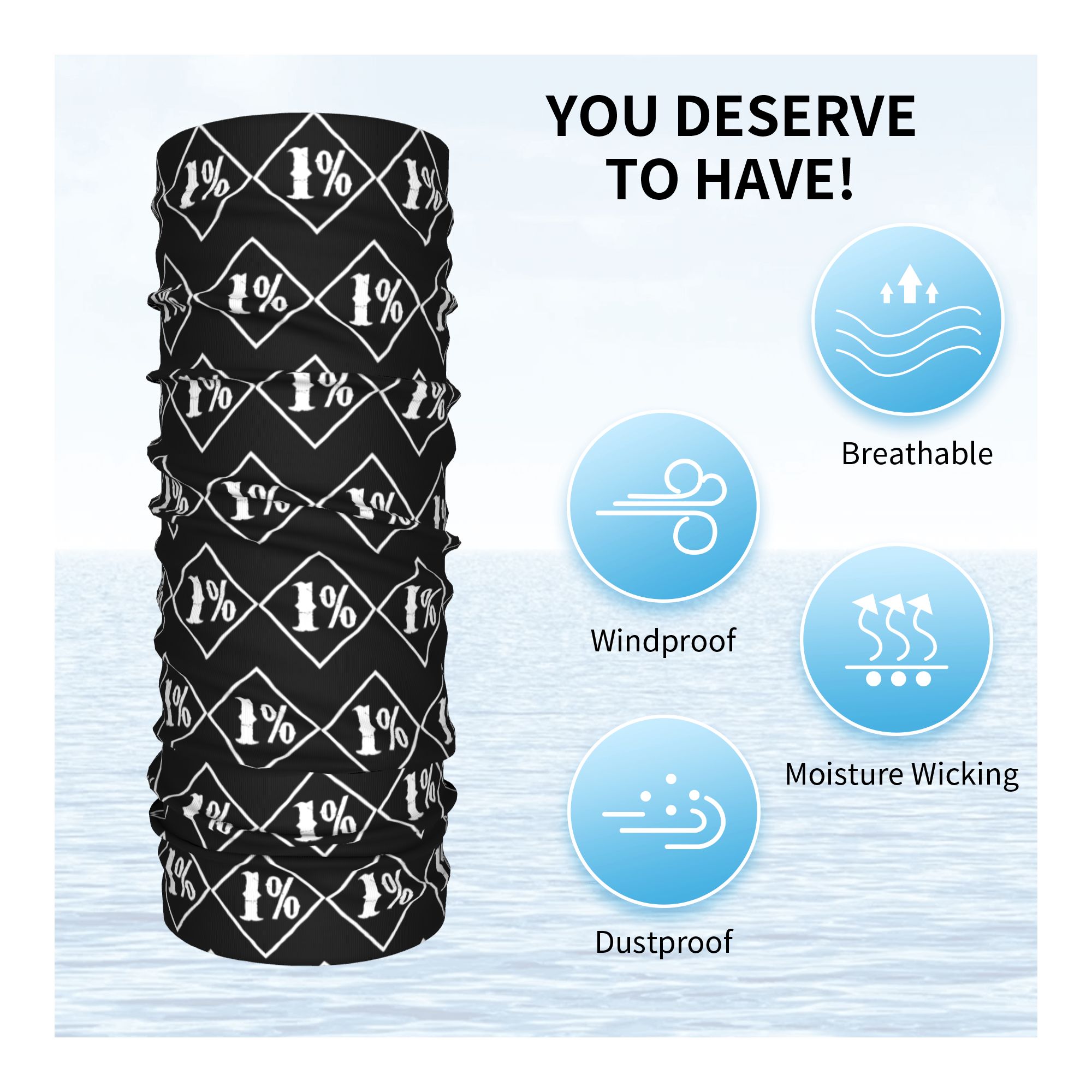 One percenter 1% Bandana Nekbe - Cycling Face Mask recensie en prijs