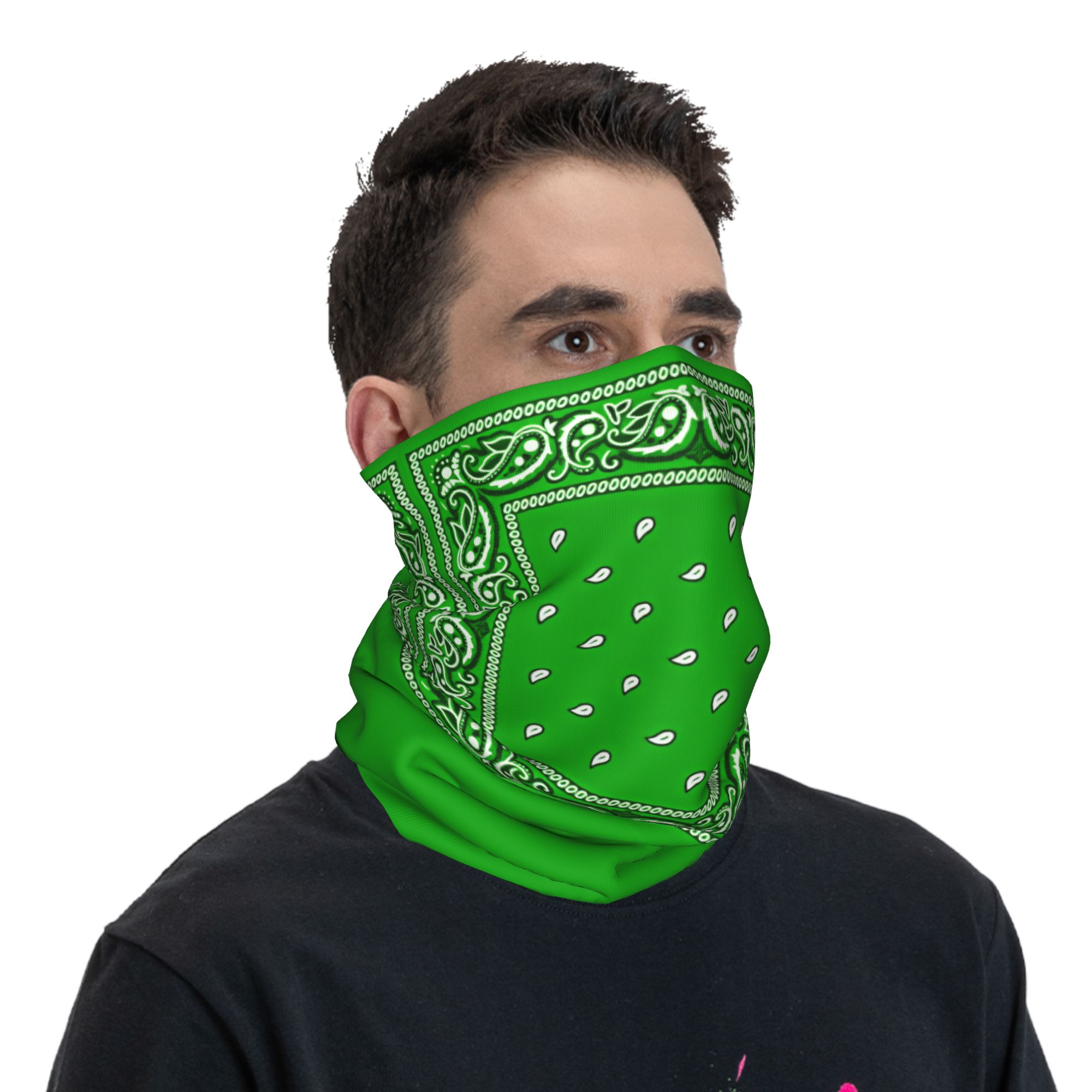 Groene bandana, coole fietsmas - Cycling Face Mask recensie en prijs