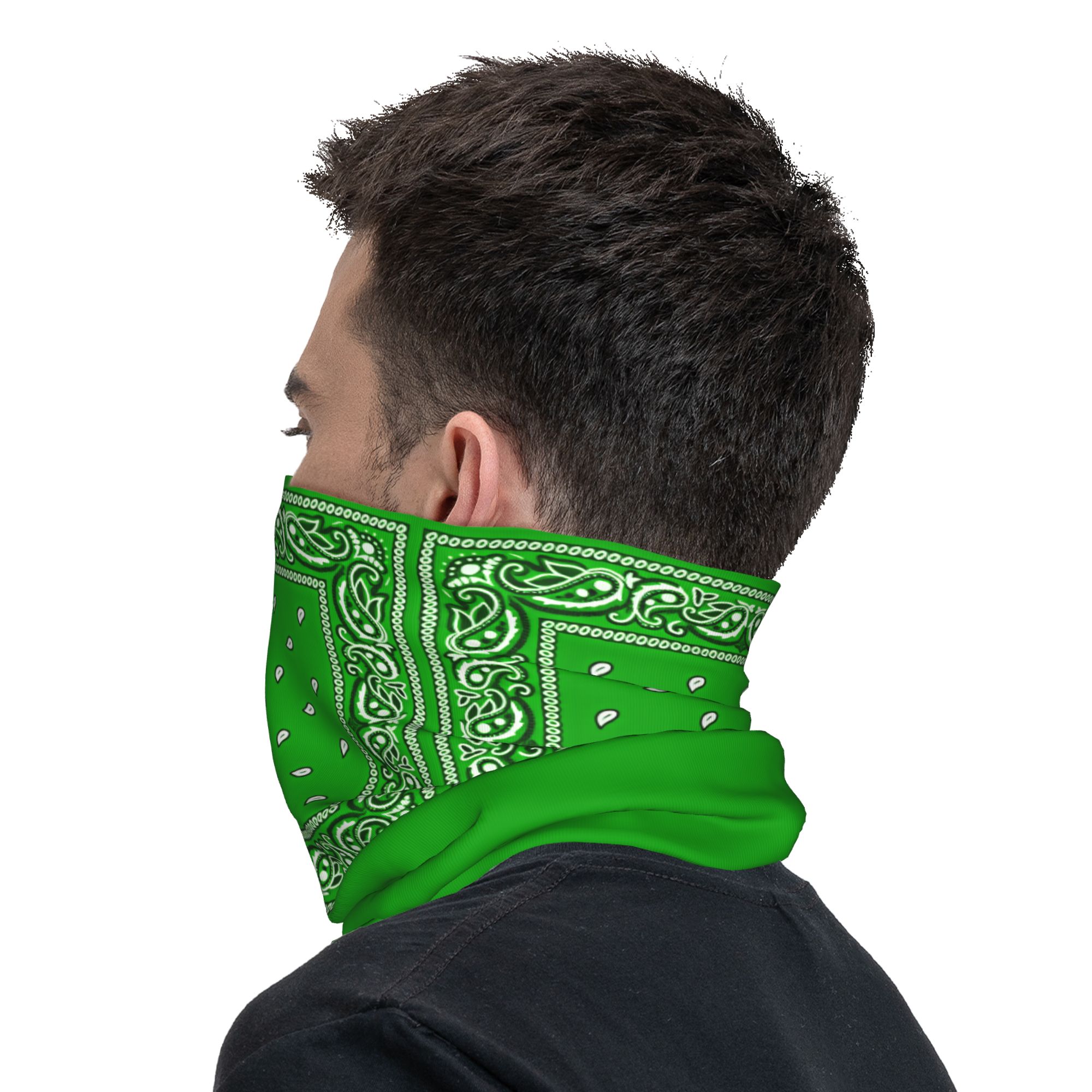 Groene bandana, coole fietsmas - Cycling Face Mask recensie en prijs
